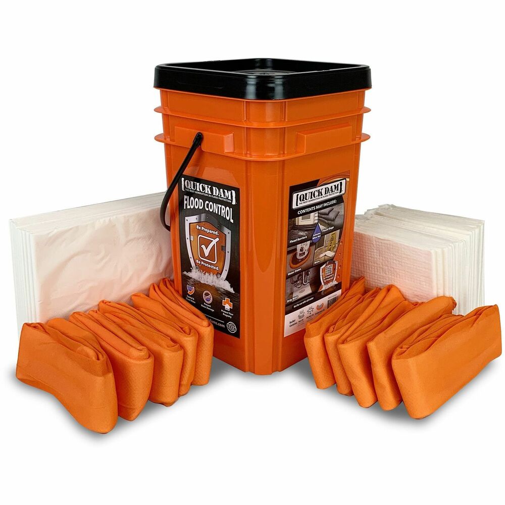 Image of Absorbent Specialty Products Flood Control Kits,Water Dams/Mats,Drip Mats,40/CT,Orange