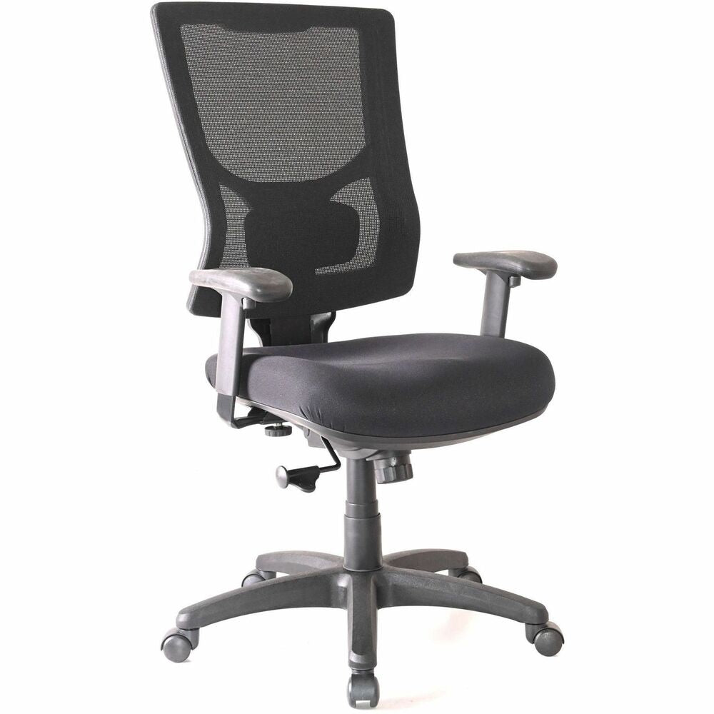 Image of Lorell Hi-Back Chair,Mesh Back,20-7/8"x20-1/2"x40-1/2"-44",BK