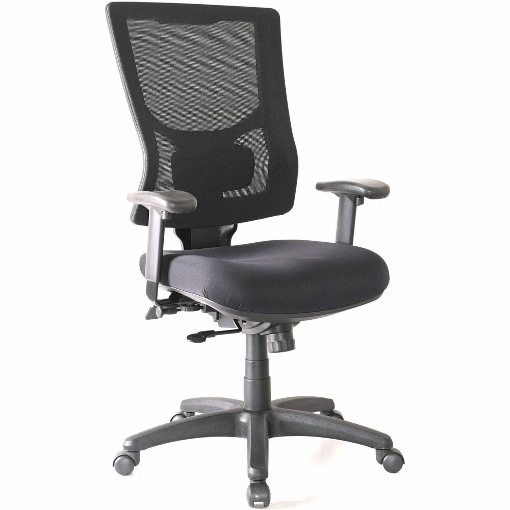 Image of Lorell Hi-back Chair,Mesh Back,20-7/8"x20-1/2"x41-3/8"-44-7/8",BK