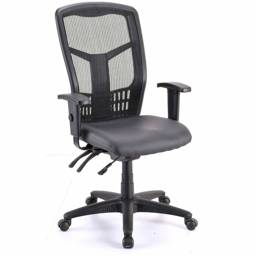 Image of Lorell High-Back Chair,Antimicrobial,Bk Mesh,19.75"x18.5"x43.75",BK