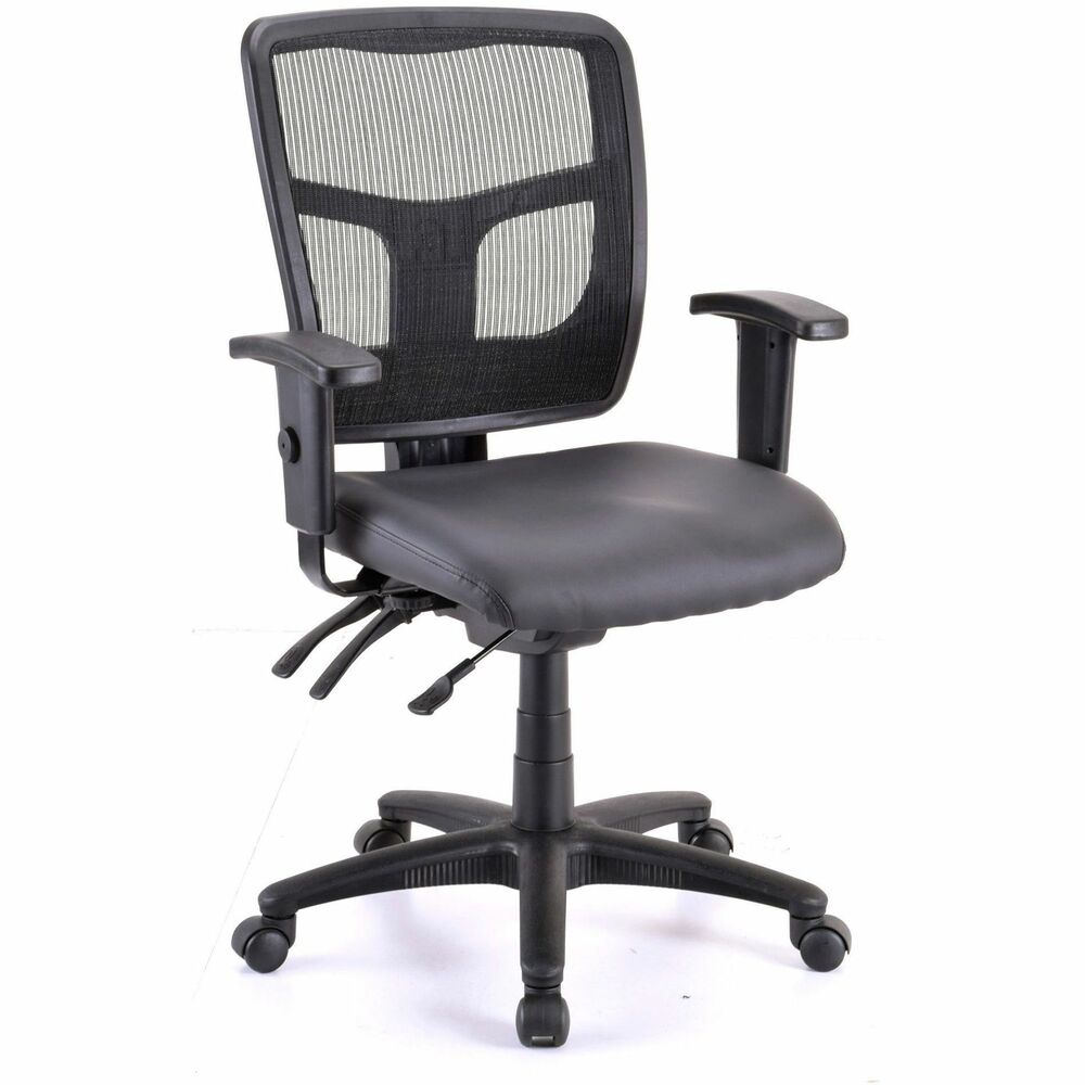 Image of Lorell Mid-Back Chair,Antimicrobial,Mesh,19-3/4"x18-1/2"x40-1/2",BK