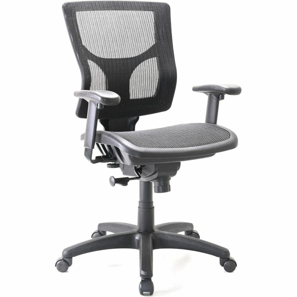 Image of Lorell Chair,Mesh Seat/Back,19-5/16"x19-11/16"x35-1/2"-39-1/2",BK