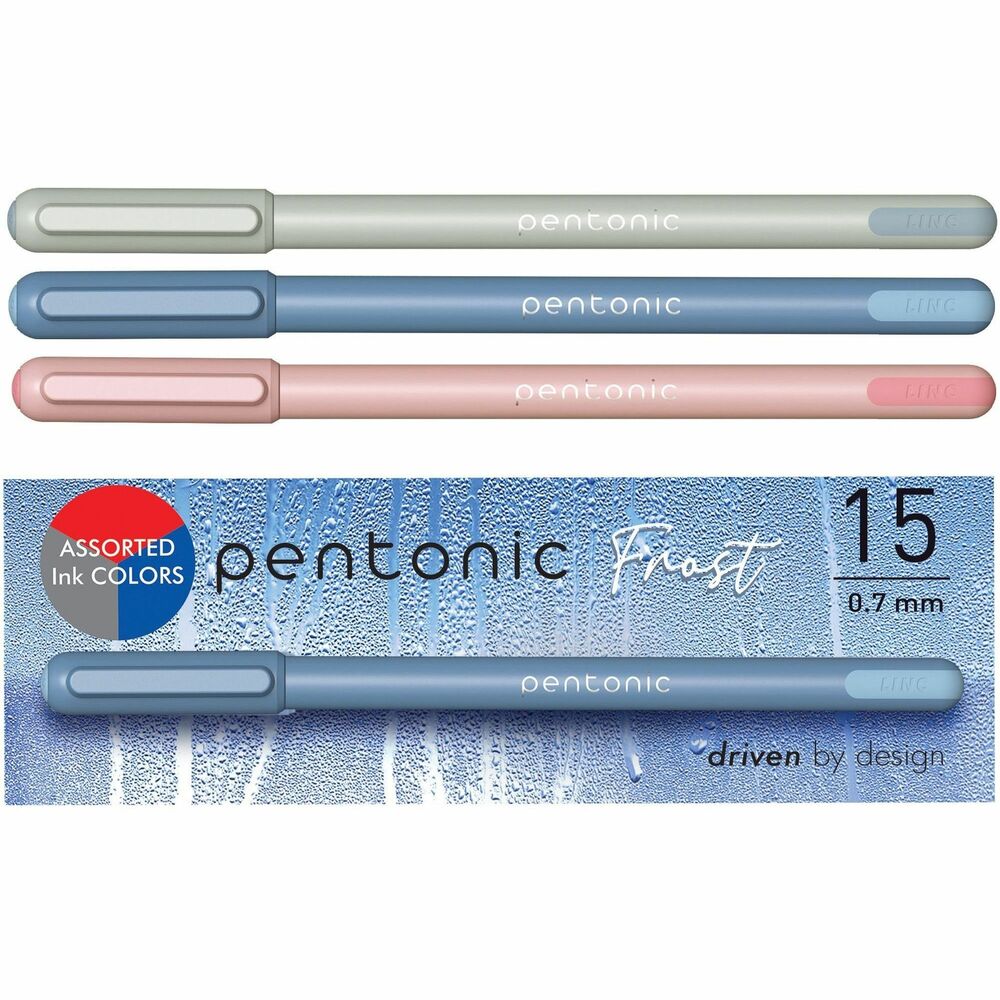 Image of Pentonic Pens,0.7mm,Capped,Frosted Barrel,10/BX,AST