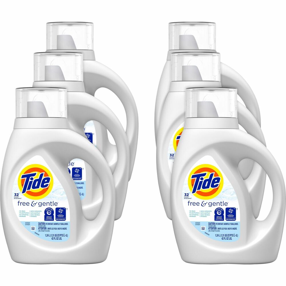 Image of Procter & Gamble Commercial Laundry Detergent, Free&Clear, Liquid, Tide, 42oz, 6/CT, CL