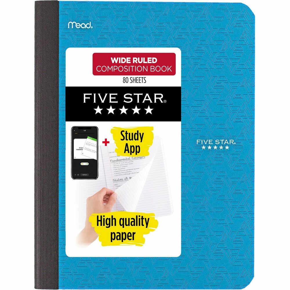Image of Mead Composition Book,WideRuled,80 Shts,7-1/2"x9-3/4",AST