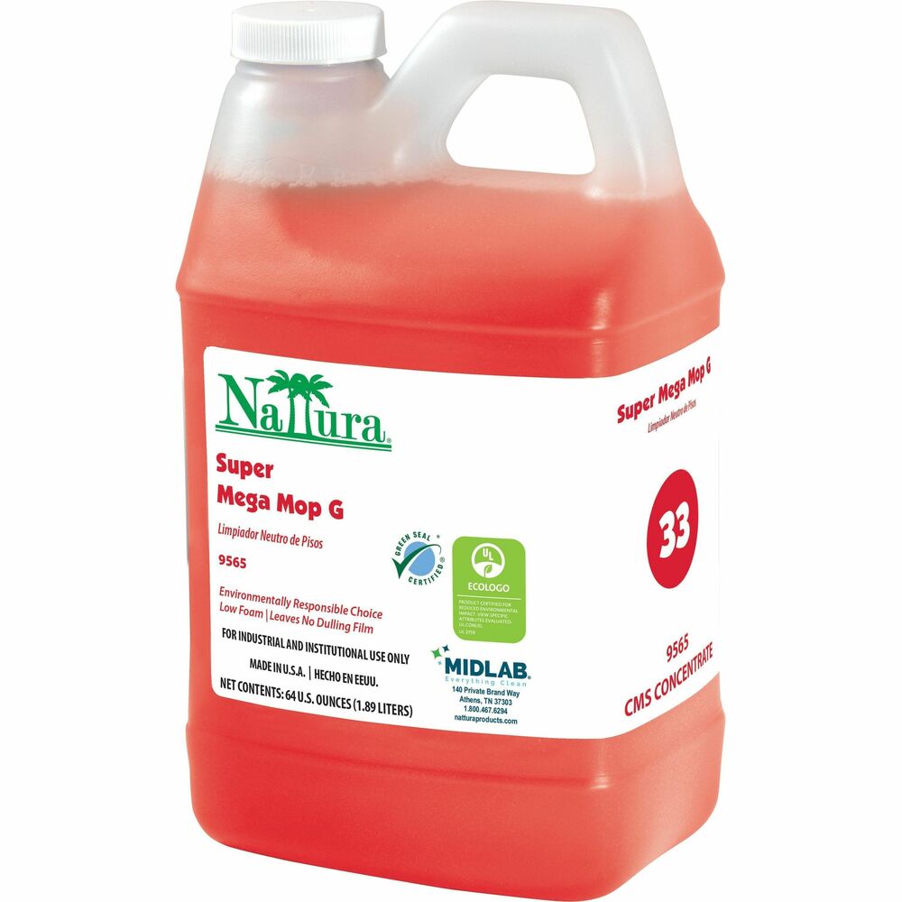 Image of Midlab Inc Floor Cleaner,Concentrate,Neutral,64oz,4/CT,RD