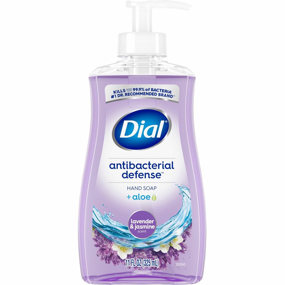 Image of Dial Corporation Hand Soap,Antibacterial,Liquid,Lavender,11oz,Purple