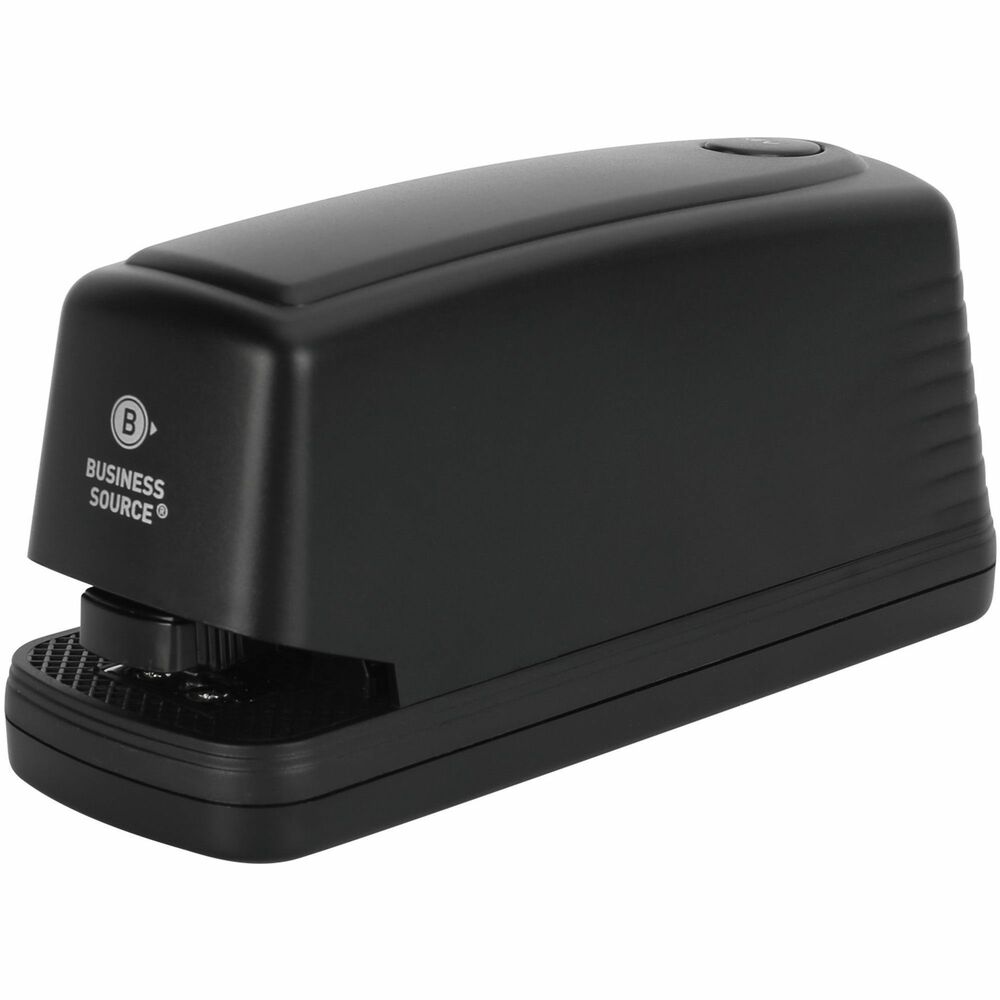 Image of Business Source Stapler,Electric,AC Adapter,25-Sht Capacity,Full Strip,BK