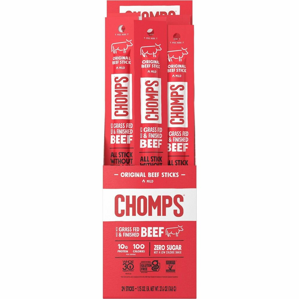 Image of We are the Chompians, LLC Beef Jerky,Original,Display,1.15 oz Sticks,24/PK