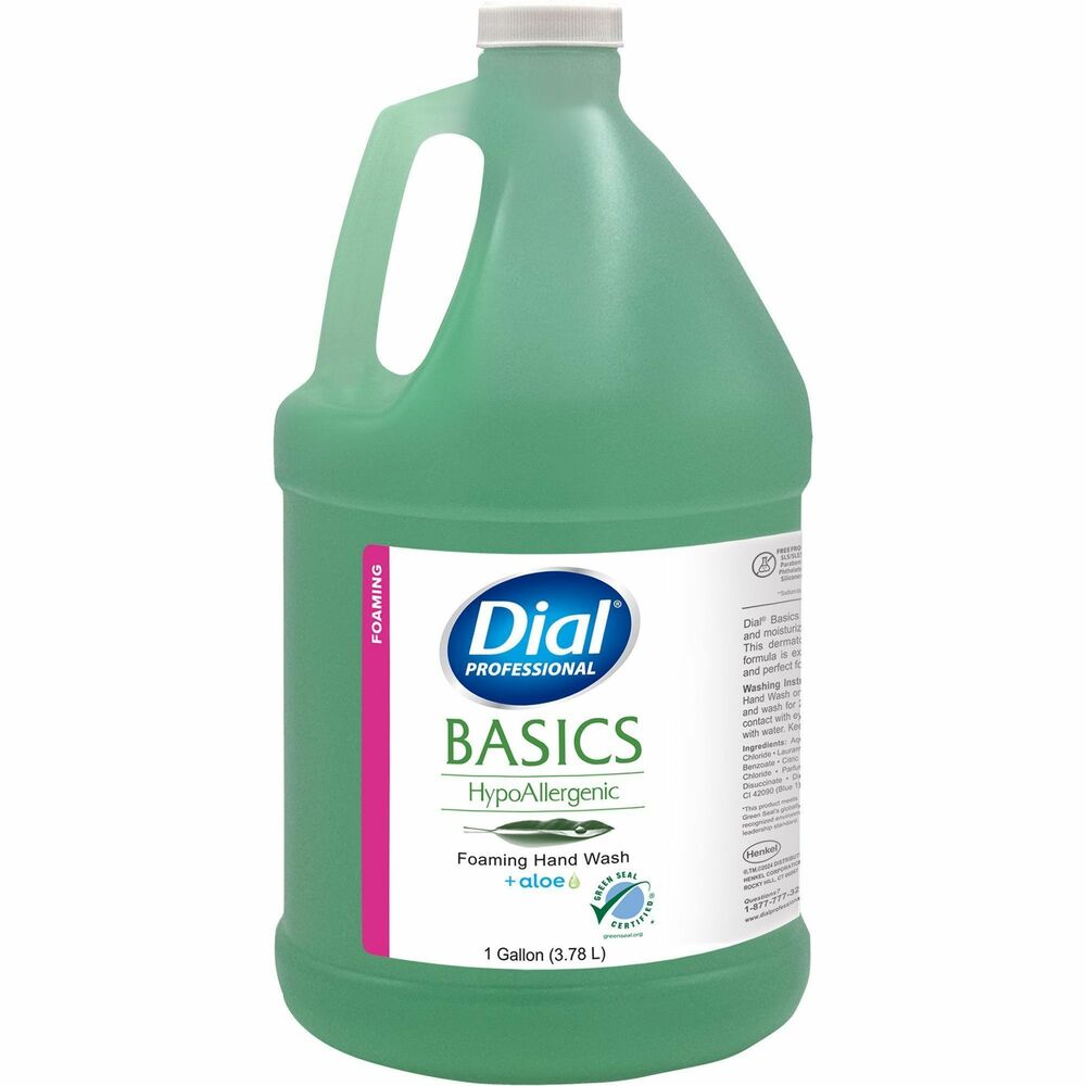 Image of Dial Corporation Hand Soap Refill,Foaming,Aloe,1 Gal,4/CT,Green
