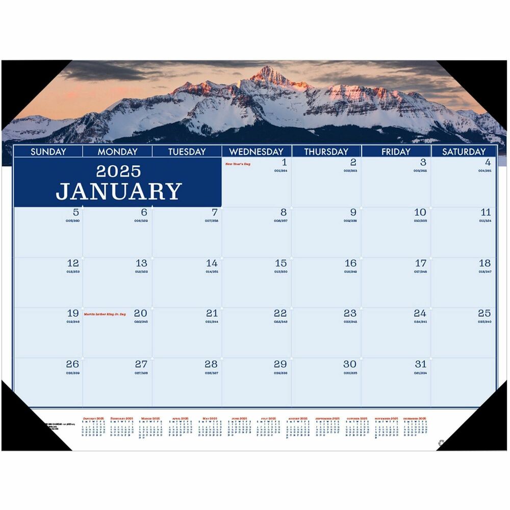 Image of House Of Doolittle Desk Pad,Monthly,12 Month,Jan-Dec,22"x17"