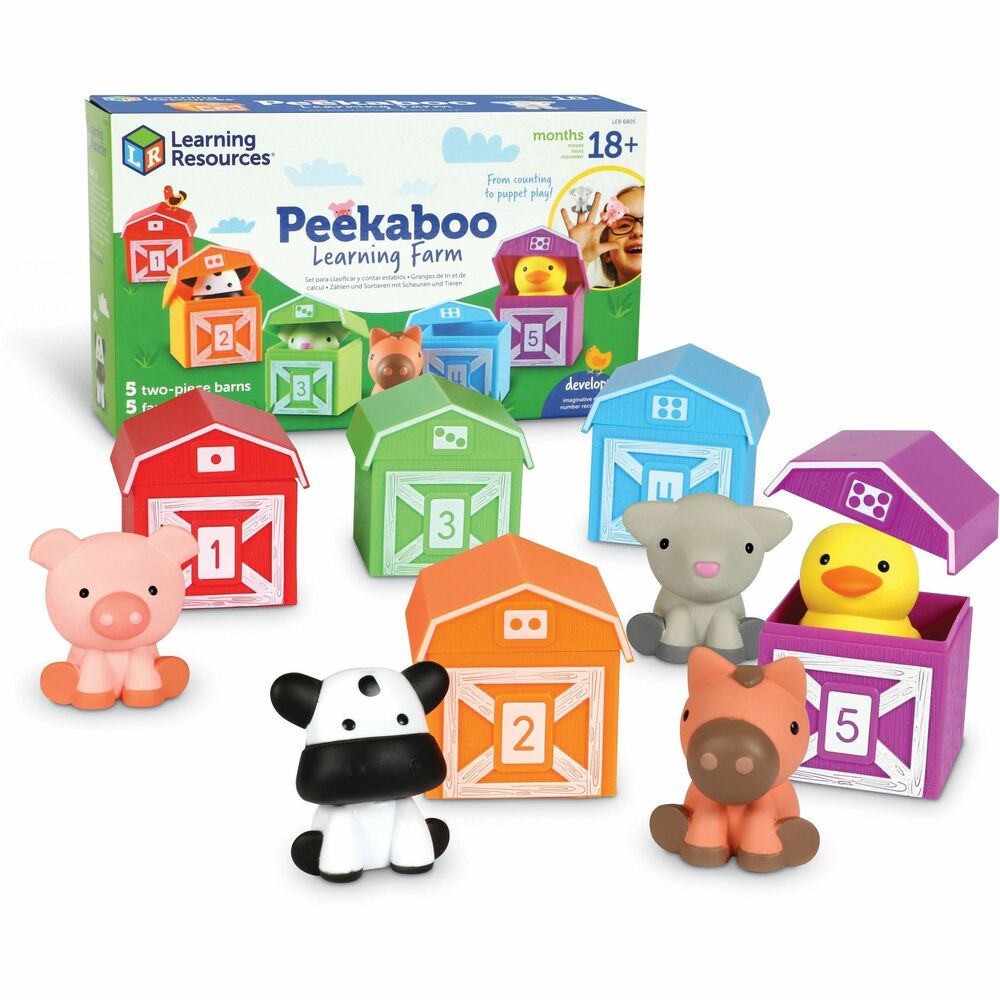 Image of Learning Resources Farm Set,Peekaboo Learning,Barns,18 Mths+,MI