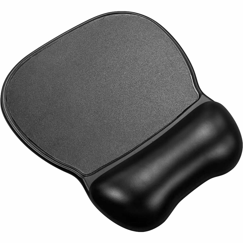 Image of Compucessory Wrist Rest/Mousepad,Gel,PU Leather,9-1/2"x8-1/2"x1",Black