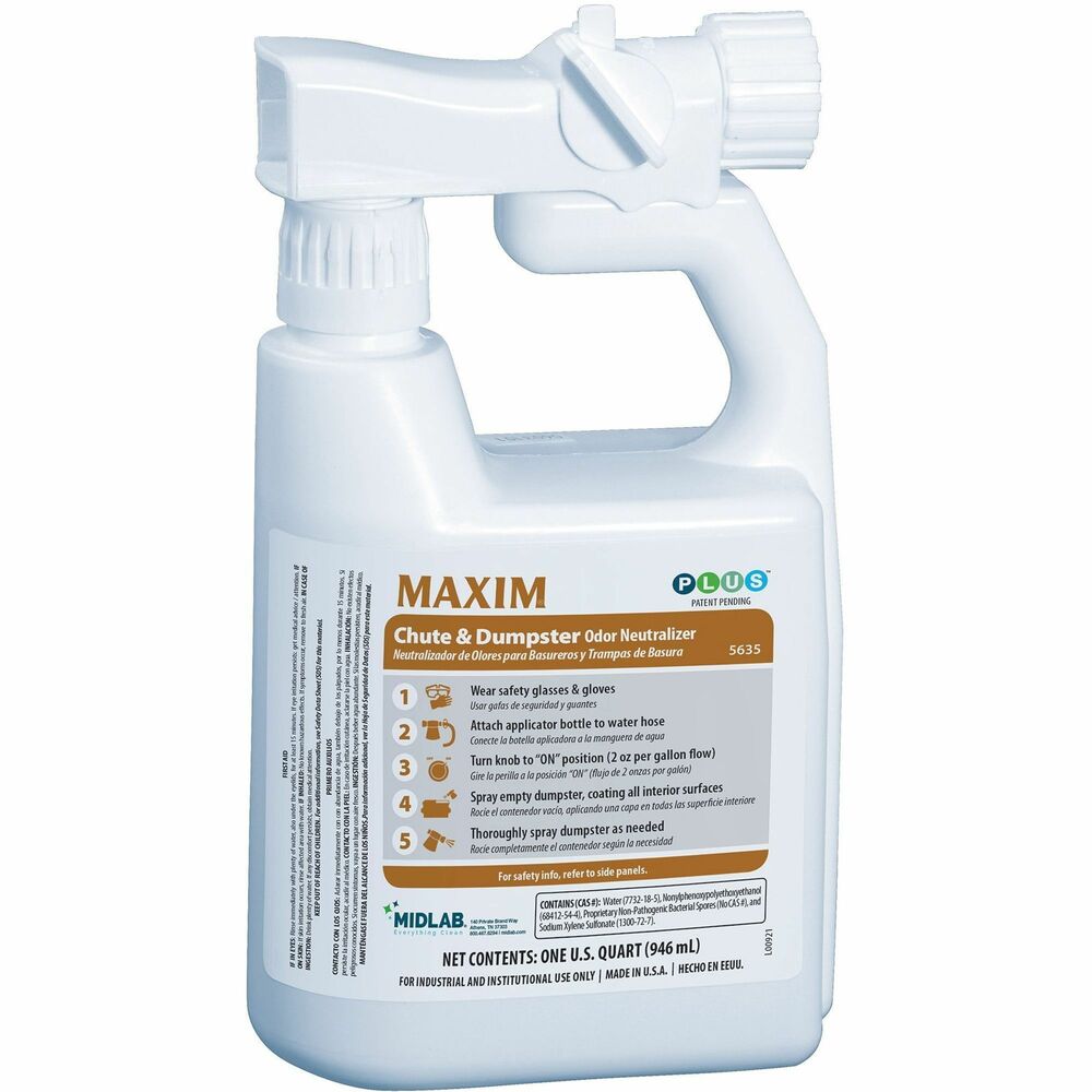 Image of Midlab Inc Cleaner,f/Dumpsters/Chutes,Deodorizer,1 Quart,4/CT,WE