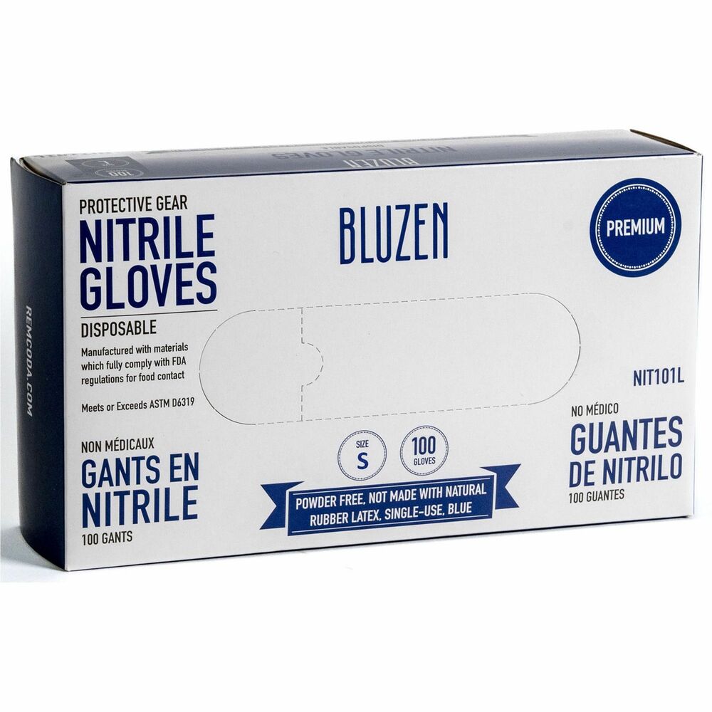 Image of Remcoda, LLC Gloves,Disposable,Powder-Free,Nitrile,Small,100/BX,10/CT,BE