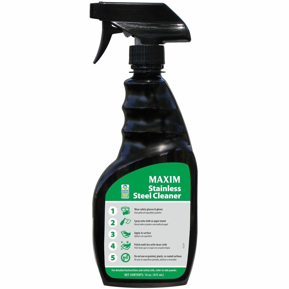 Image of Midlab Inc Cleaner,Stainless Steel,Spray,16 oz,6/CT,BK