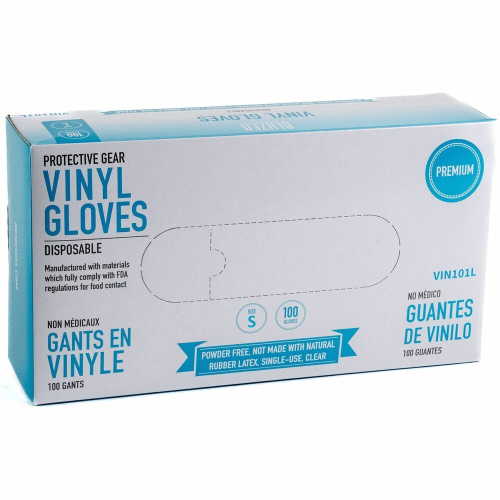 Image of Remcoda, LLC Gloves,Disposable,Vinyl,Small,100/BX,10/CT,CL