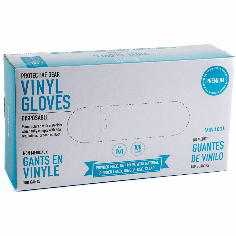 Image of Remcoda, LLC Gloves,Disposable,Vinyl,Medium,100/BX,10/CT,CL