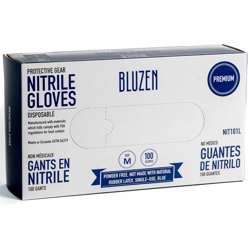 Image of Remcoda, LLC Gloves,Extra-Strength,Nitrile,Medium,100/BX,10/CT,BE