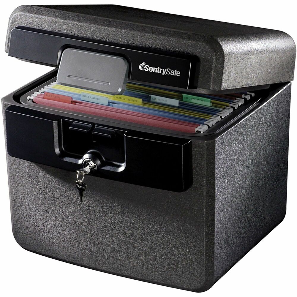Image of Sentry Safe File Safe,Fire/Water,0.65 cu ft,15-1/2"x13-1/2"x14-3/10",BK