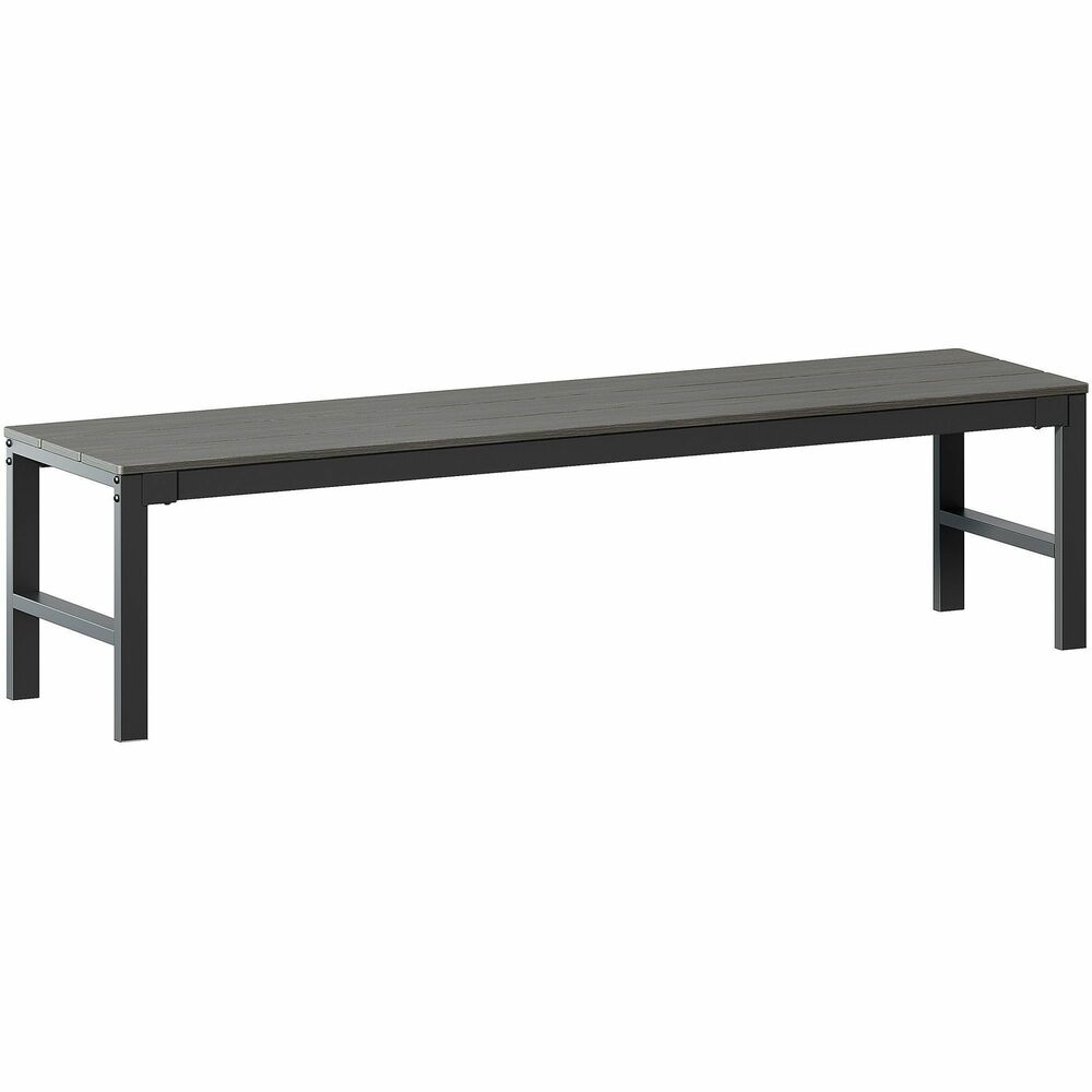 Image of Lorell Bench,Outdoor,Faux Wood,72"x17-3/4"x17-3/4",Gray