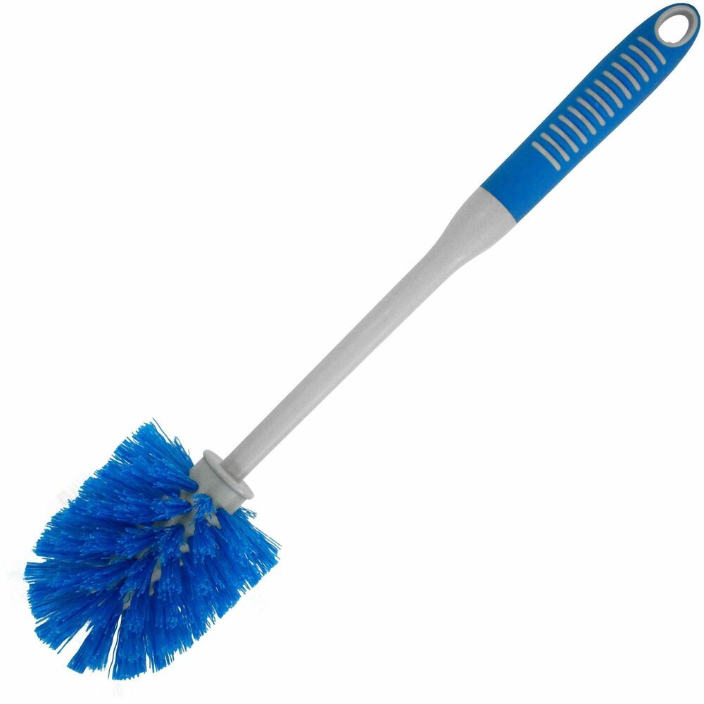 Image of Genuine Joe Toilet Bowl Brush, Deluxe, PET Bristles, Blue/Gray