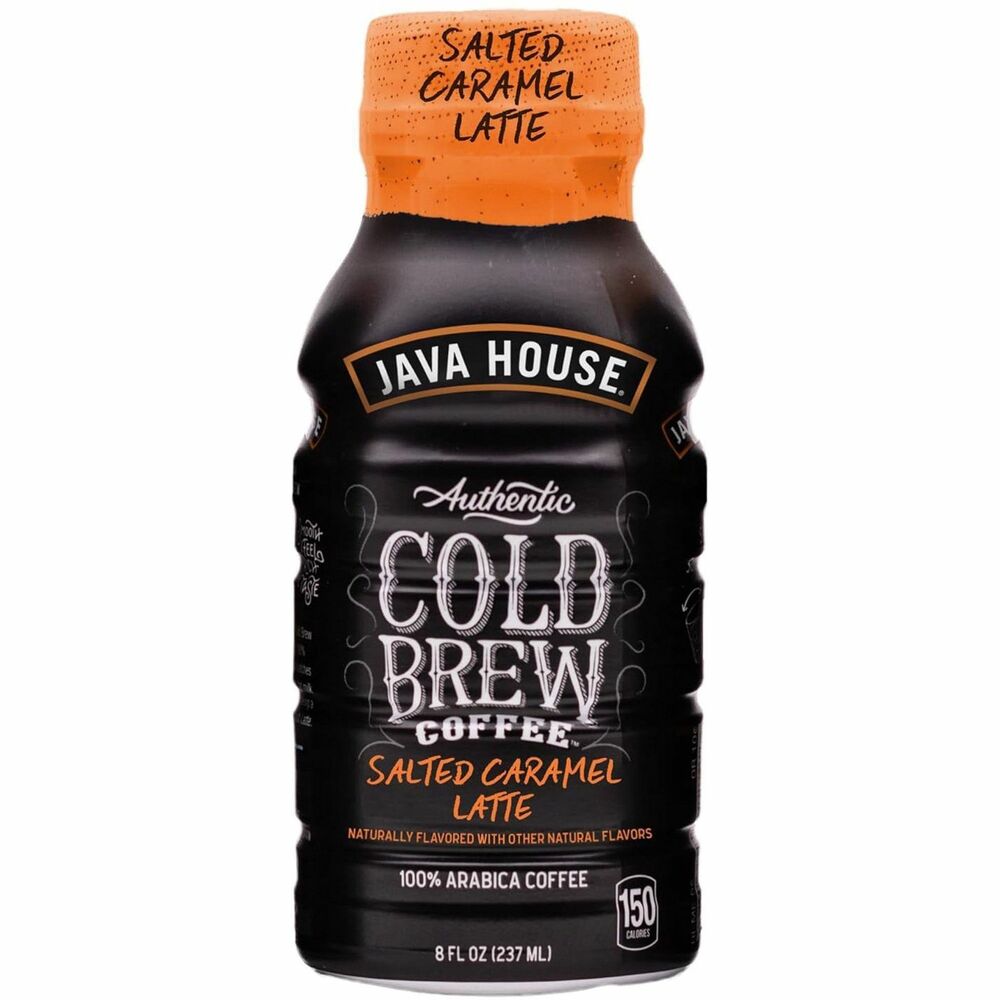 Image of Heartland Food Products Group Coffee,Bottled,Salted Caramel Latte,Cold Brew,8 oz,12/BX,BK