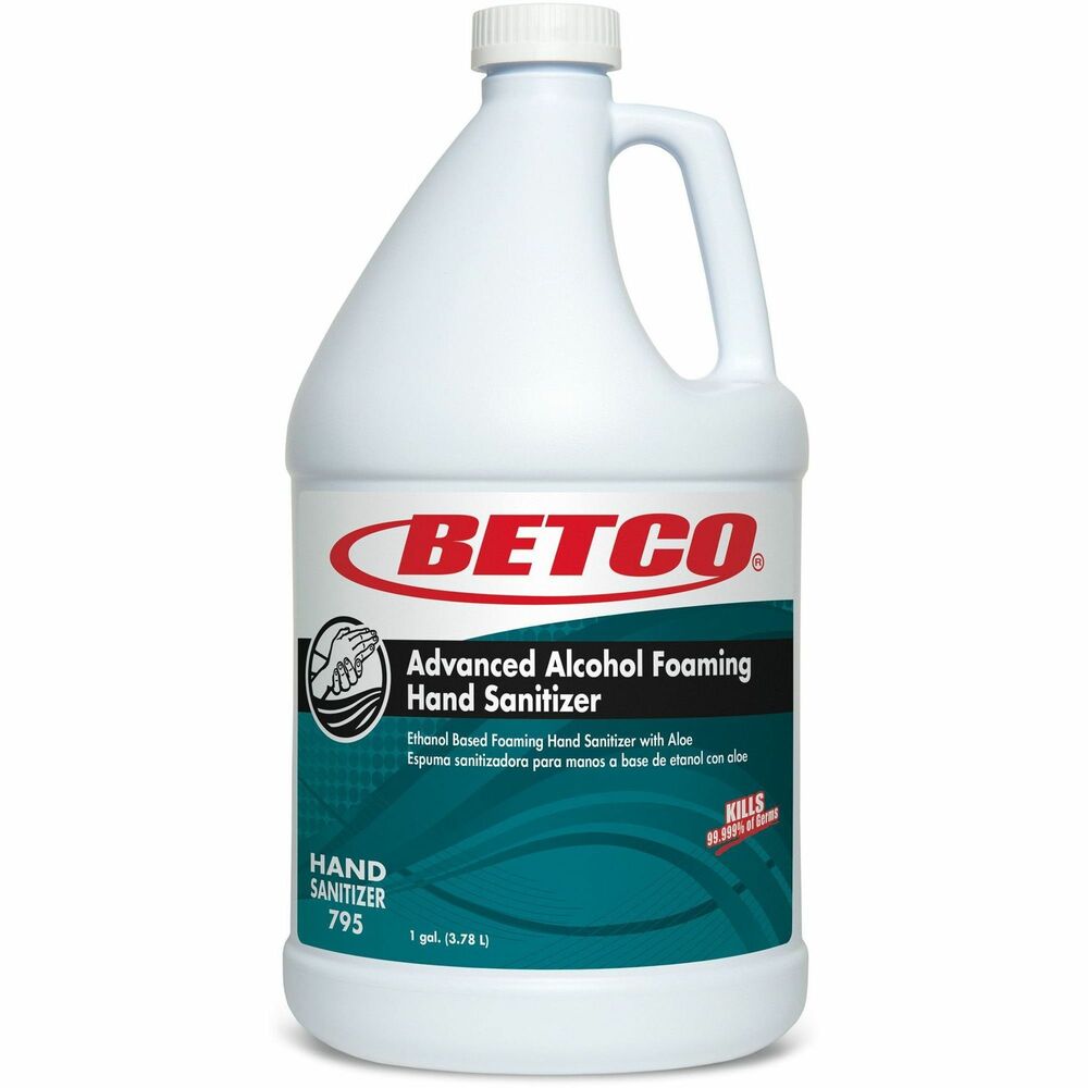 Image of Betco Corporation Hand Sanitizer,Foam,Alcohol,Citrus,1 Gal,4/CT,Light Blue