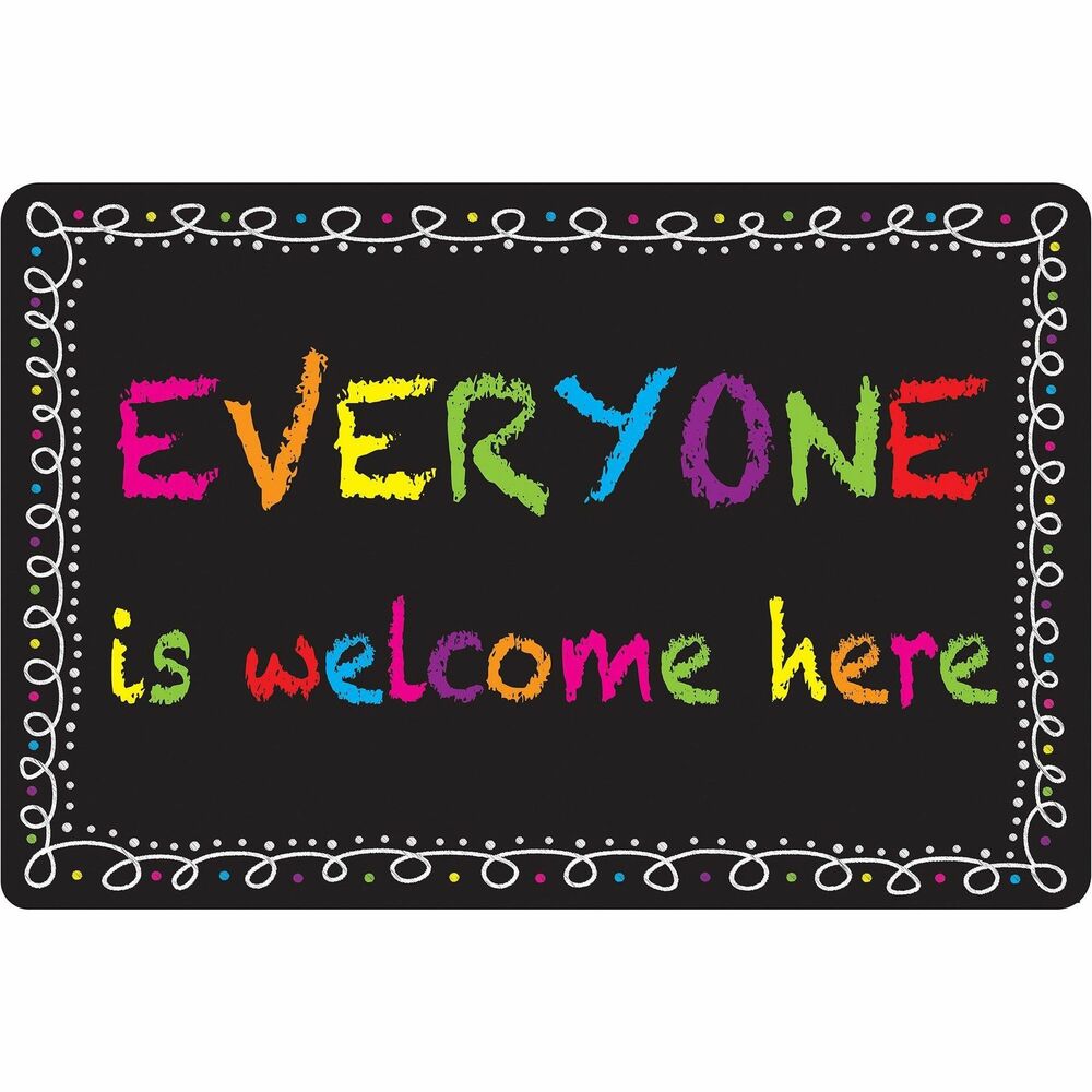 Image of Ashley Productions, Inc. Mat,Everyone is Welcome Here,Chalk Loops,23-1/2"x15-1/2",MI