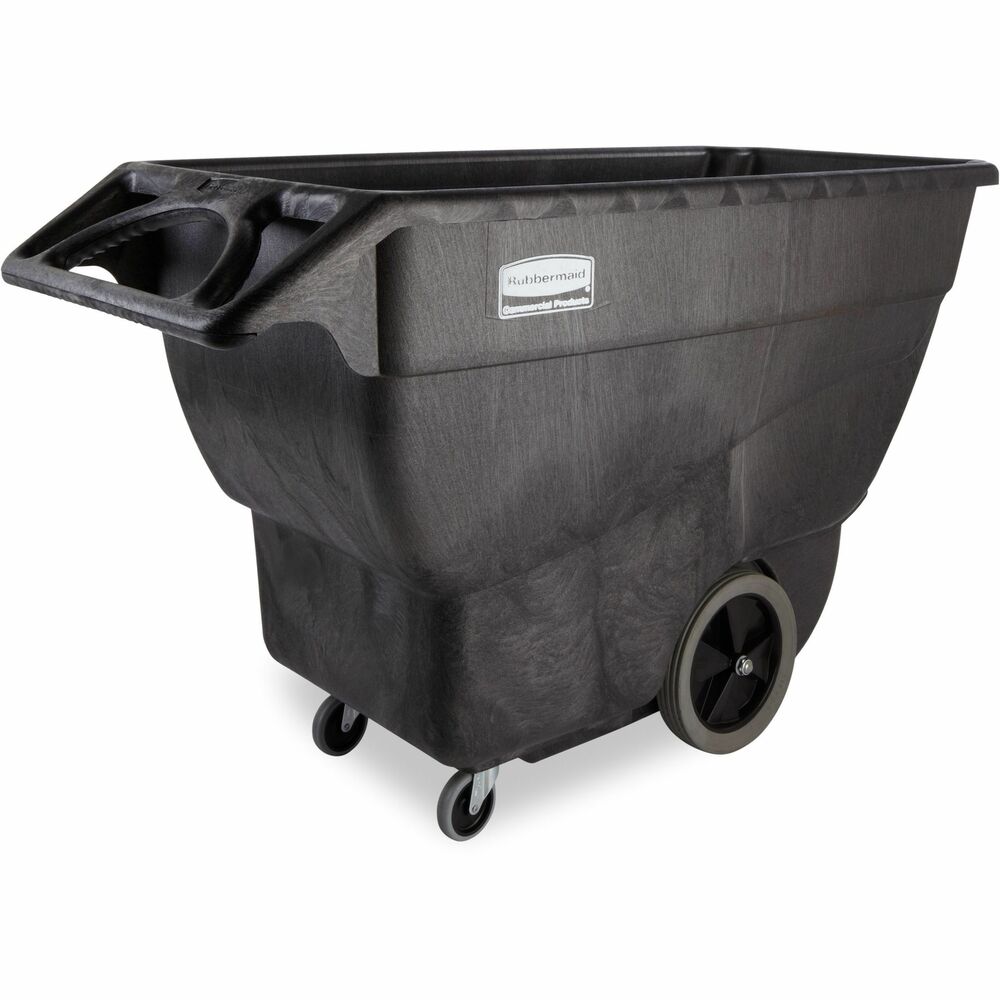 Image of Rubbermaid Commercial Products Tilt Truck,3/4 Cubic Yard,600 lb Cap,30.25"x64.5"x38",Black