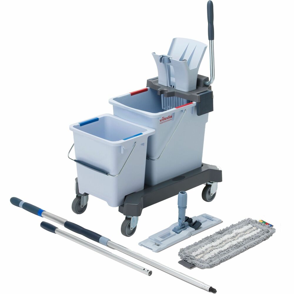 Image of Vileda Professional Mop Cart,Double Bucket,w/Mop