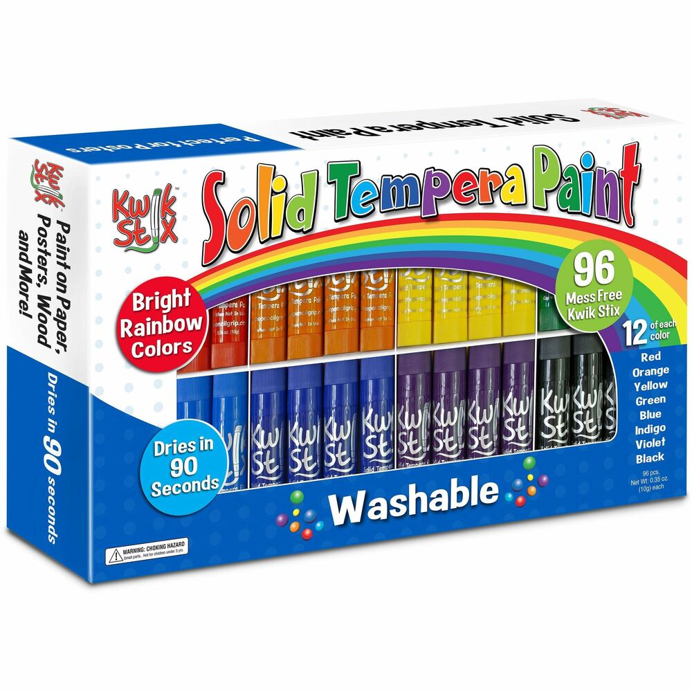 Image of The Pencil Grip Paint Sticks,Solid Tempera,8 Colors,96/Set,Rainbow
