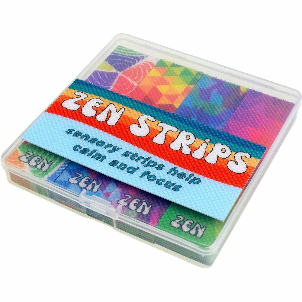Image of The Pencil Grip Sensory Strips,Textured,Bumpy Brights,1"x4",40/Set,Multi