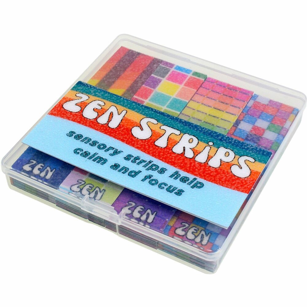 Image of The Pencil Grip Sensory Strips,Textured,Sandy Brights,1"x4",40/Set,Multi
