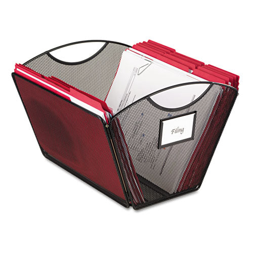 Image of Safco® Onyx Mesh Desktop Tub File, Letter Files, 12.5" X 13.75" X 9.5", Black