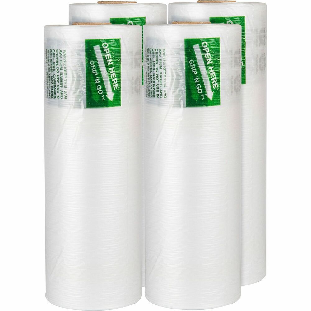 Image of Inteplast Group - IBS Division Produce Bag Rolls,9 Micron,12"x20",875/Roll,4 Rolls/CT,NTL