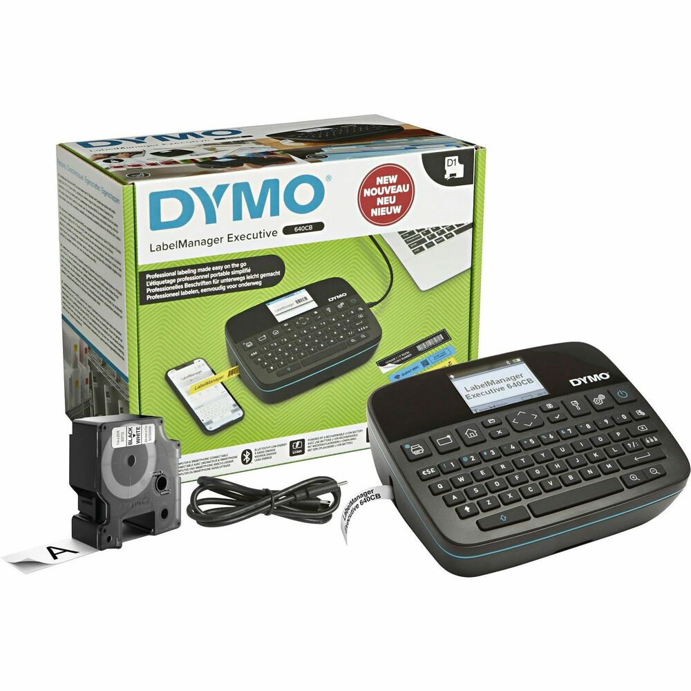 Image of Dymo Labelmaker Kit,w/Keyboard/1" Tape Roll,Bluetooth/UBS-C,BK