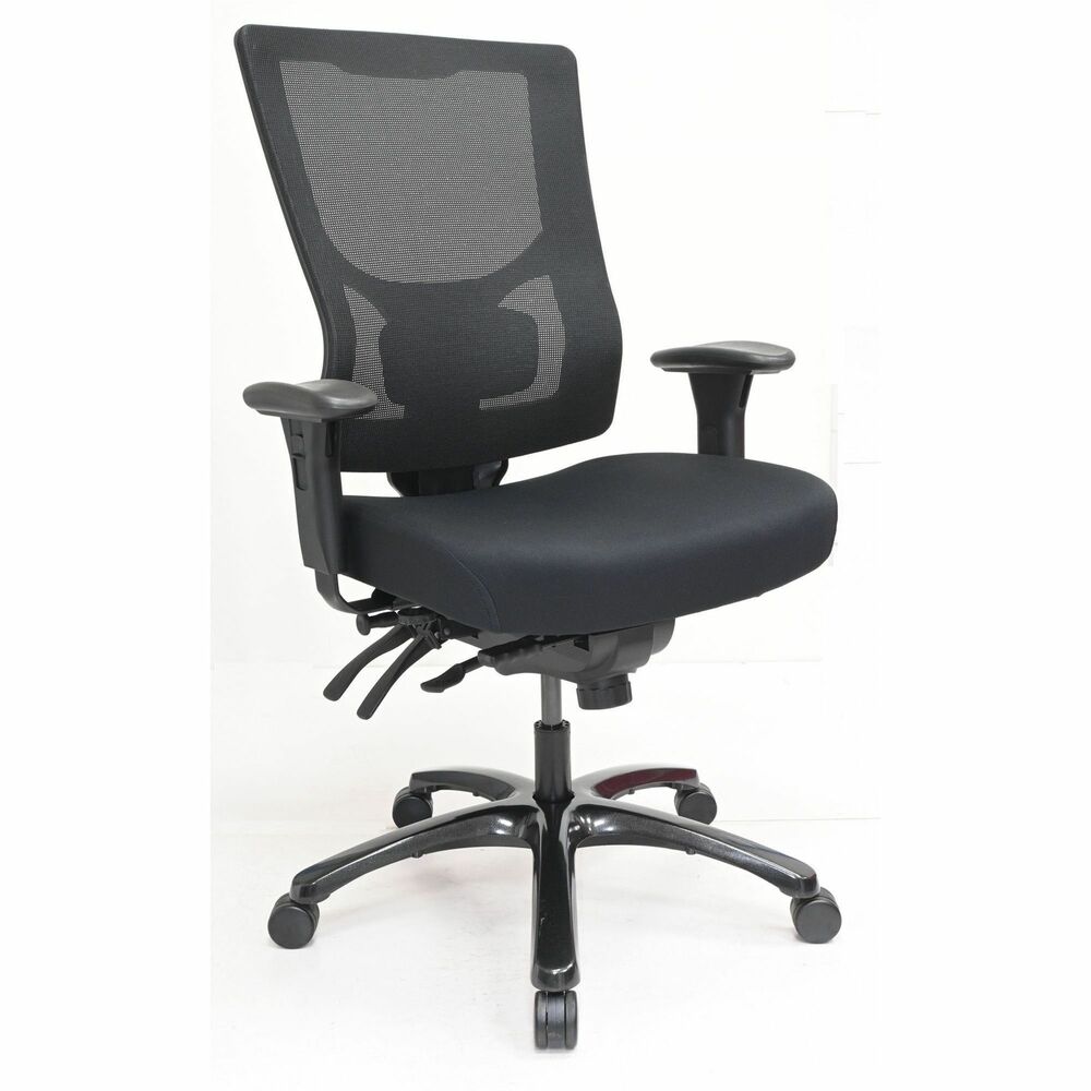 Image of Lorell High-Back Chair,400 lb Cap,22.75"x20"x40-44.5",Black