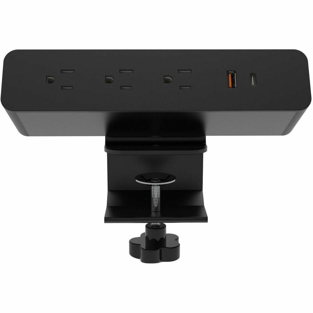 Image of Lorell Power Module,w/2 AC,1 USB-A,1 USB-C,8.66"x2.16"x1.89", BK