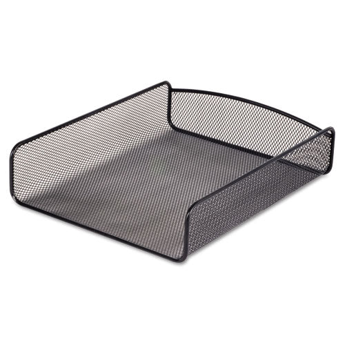 Image of Safco® Onyx Desk Tray, 1 Section, Letter Size Files, 9.25" X 11.75" X 2.5", Black