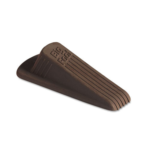 Image of Master Caster® Big Foot Doorstop, No Slip Rubber Wedge, 2.25w X 4.75d X 1.25h, Brown, 2/pack