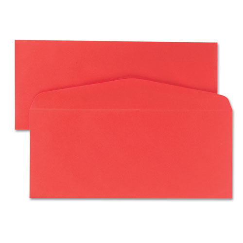 Image of Quality Park Colored Envelope, #10, Commercial Flap, Gummed Closure, 4.13 X 9.5, Red, 25/pack