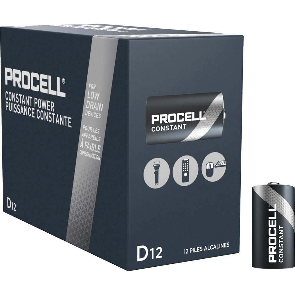 Image of Duracell U.S.A. Batteries, D, Alkaline, 12/BX, BK