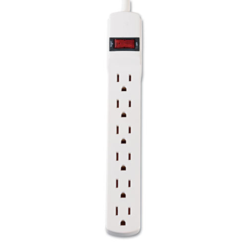 Image of Innovera® Power Strip, 6 Outlets, 6 ft Cord, Ivory