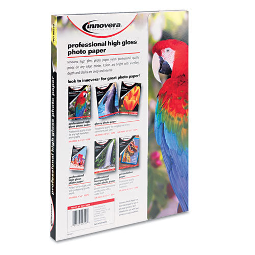 Image of Innovera® High-Gloss Photo Paper, 10 Mil, 8.5 X 11, High-Gloss White, 50/pack