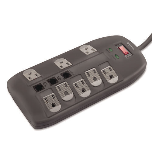Image of Innovera® Surge Protector, 8 AC Outlets, 6 ft Cord, 2,160 J, Black
