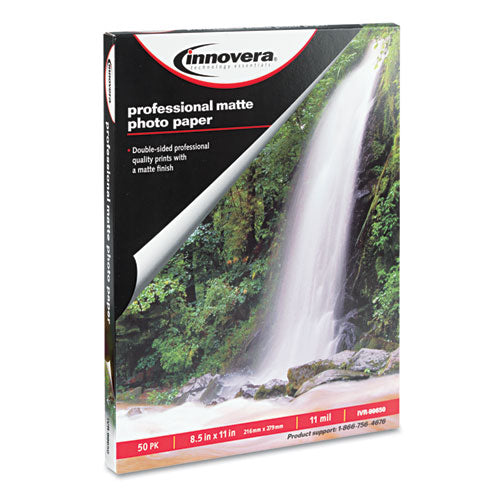 Image of Innovera® Heavyweight Photo Paper, 11 Mil, 8.5 X 11, Matte White, 50/pack