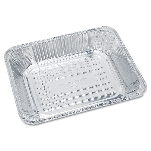 Image of HFA® Aluminum Oblong Container, 1 lb, 4.56 x 5.56 x 1.63, Silver, 1,000/Carton