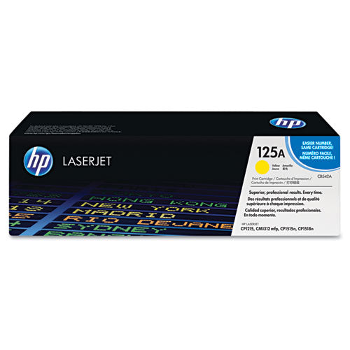 Image of HP HP 125a, (cb542a) Yellow Original Laserjet Toner Cartridge