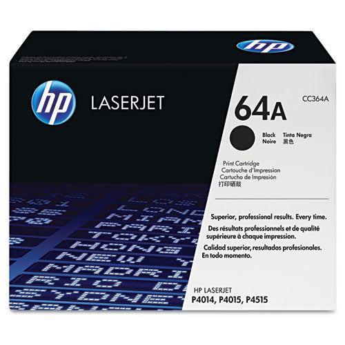 Image of HP HP 64a, (cc364a) Black Original Laserjet Toner Cartridge